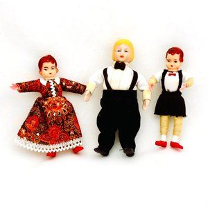 Chadwick Three Piece Family Set Dollhouse Dolls (1977)